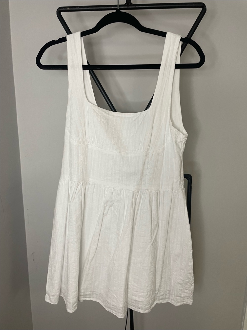 White Fox Boutique White Tiered Sleeveless Cotton Dress